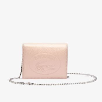 Lacoste Croco Crew Grained Leather Phone Wallet - Peněženka Dámské Růžové | CZ-6R3GTi